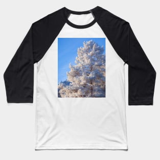 Hoarfrost pine tree Baseball T-Shirt